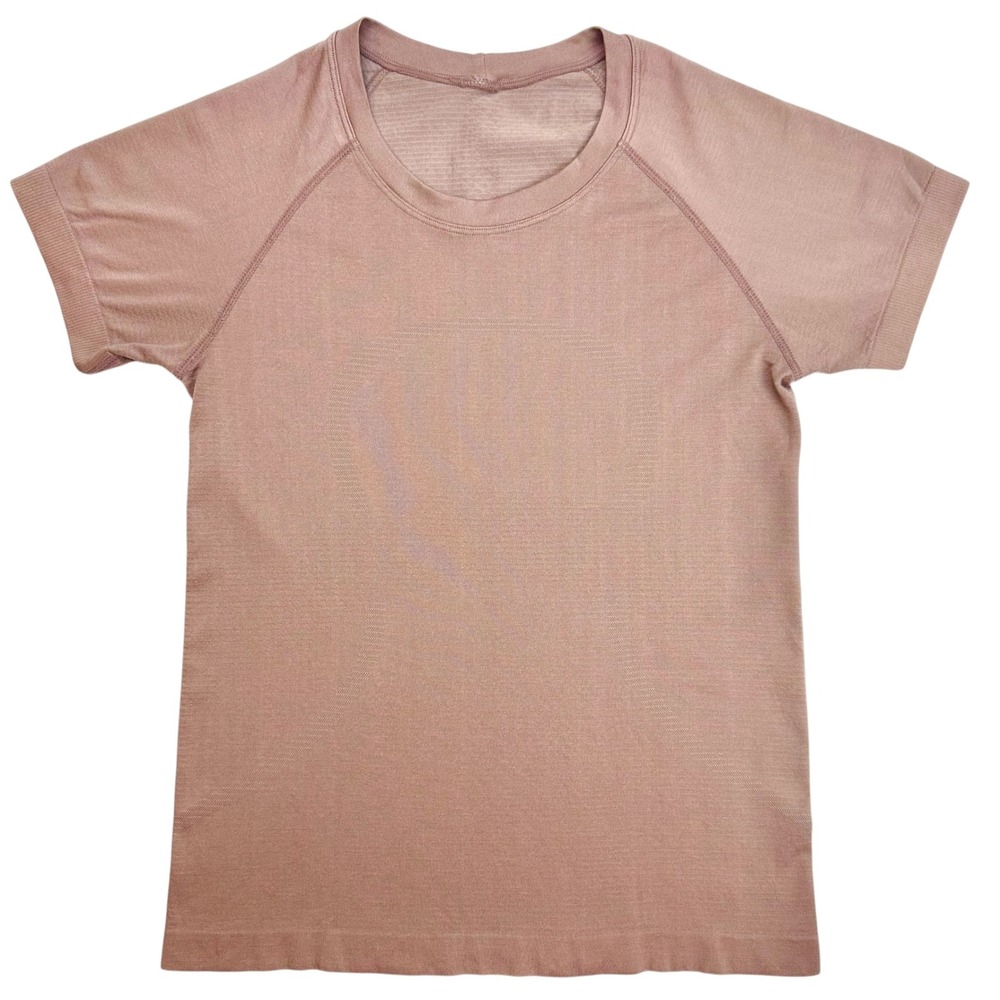 Lululemon Swiftly Tech Short Sleeve Mesh Knit Mauve Pink Women Size 4